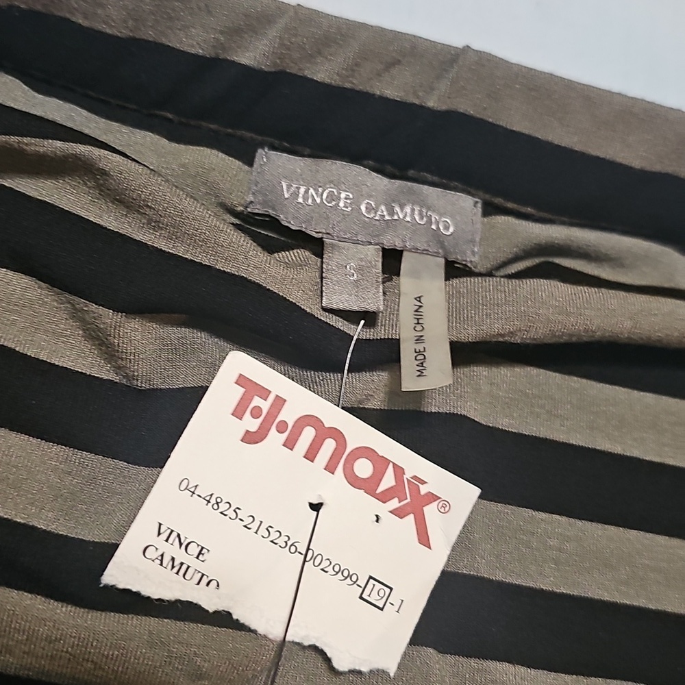 Vince Camuto Black and Gray Stretchy Striped Pencil Skirt New Size Small - Picture 3 of 5